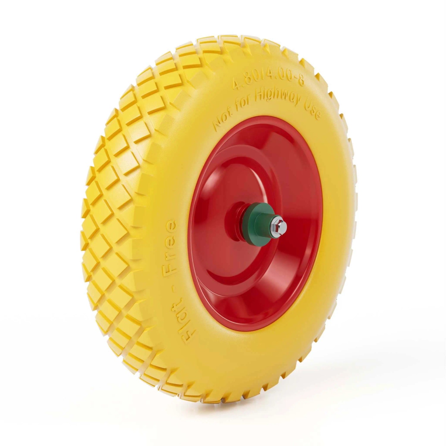 Wiltec Schubkarren Pu Rad 4.00-8 160Kg Vollgummi Polyurethan Reifen Pannensicher
