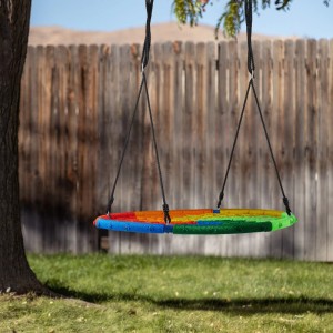 Relaxdays Nestschaukel Stahl Bunt Höhenverstellbar 162 cm x 100 cm 4,6 kg