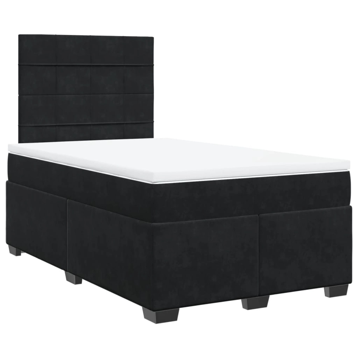 vidaXL Boxspringbett mit Matratze Schwarz 120x200 cm Samt2107156 günstig online kaufen