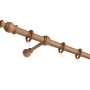 Mydeco Gardinenstange Buche, 160cm, mit Zubehör. Holz-Garnitur für Fensterdekoration.
