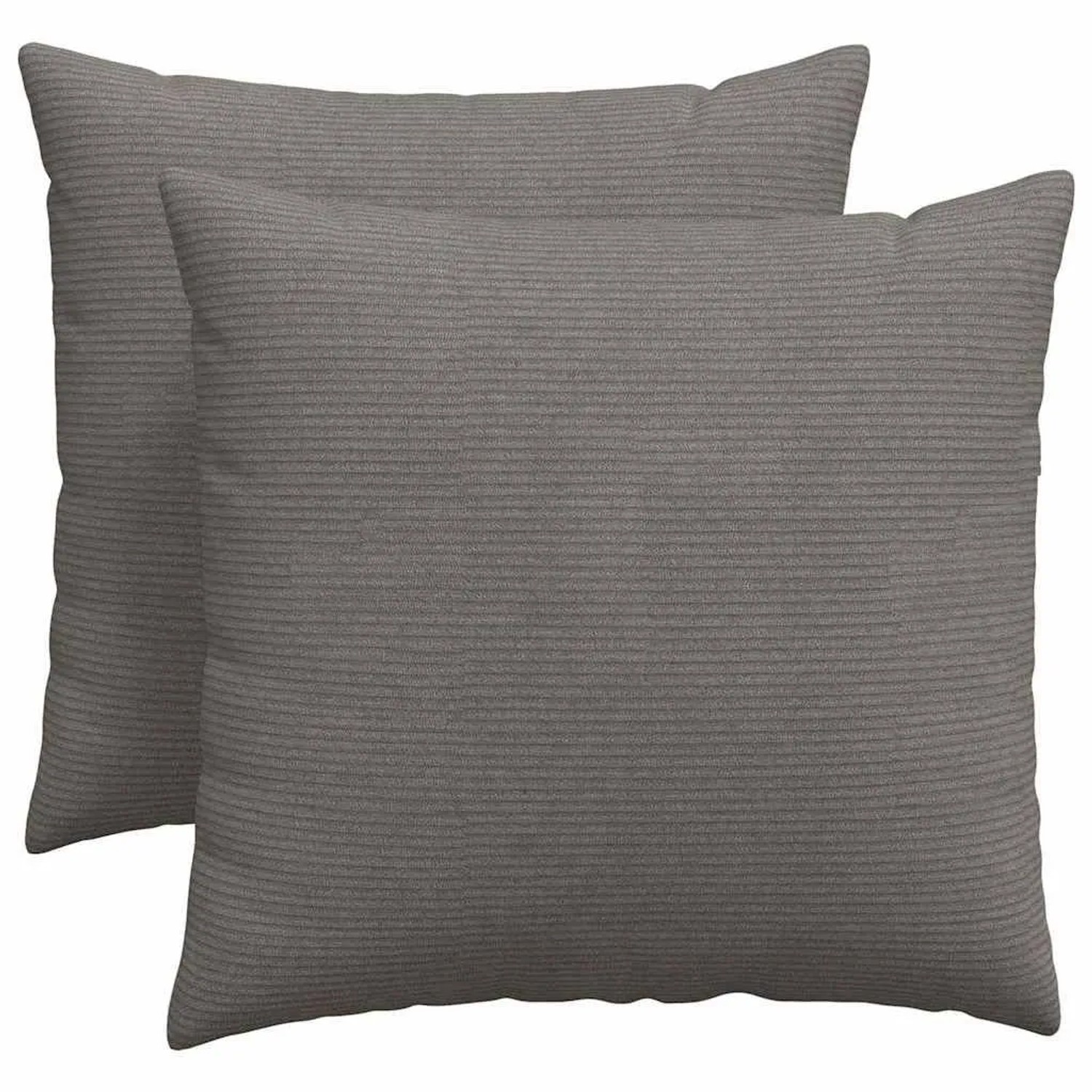 vidaXL Sofakissen 2 Stück Hellgrau 50 x 50 cm Cordstoff 42013989