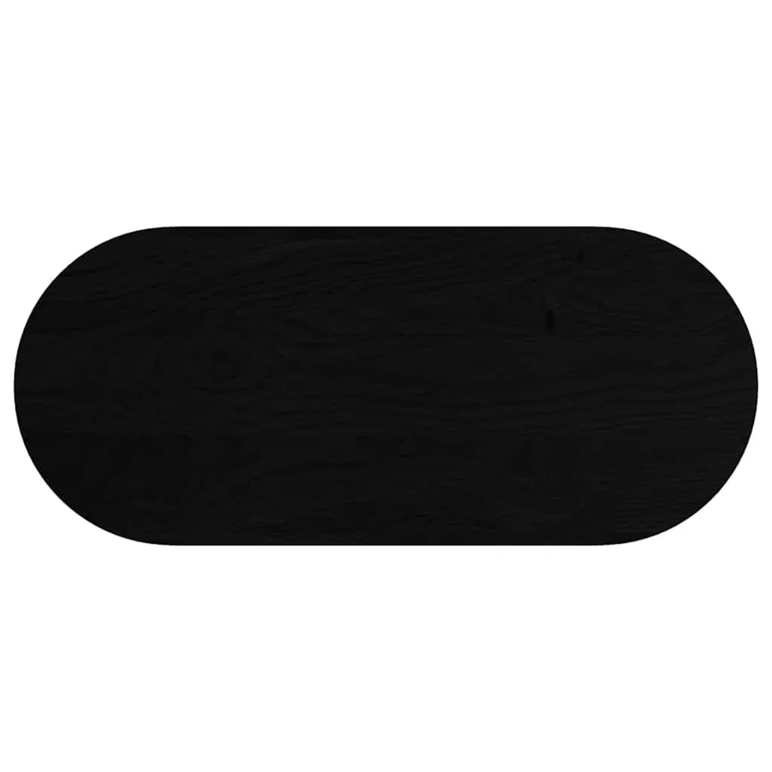 vidaXL Tischplatte Dunkelbraun 140x60x4 cm Massivholz Eiche Oval 4009084