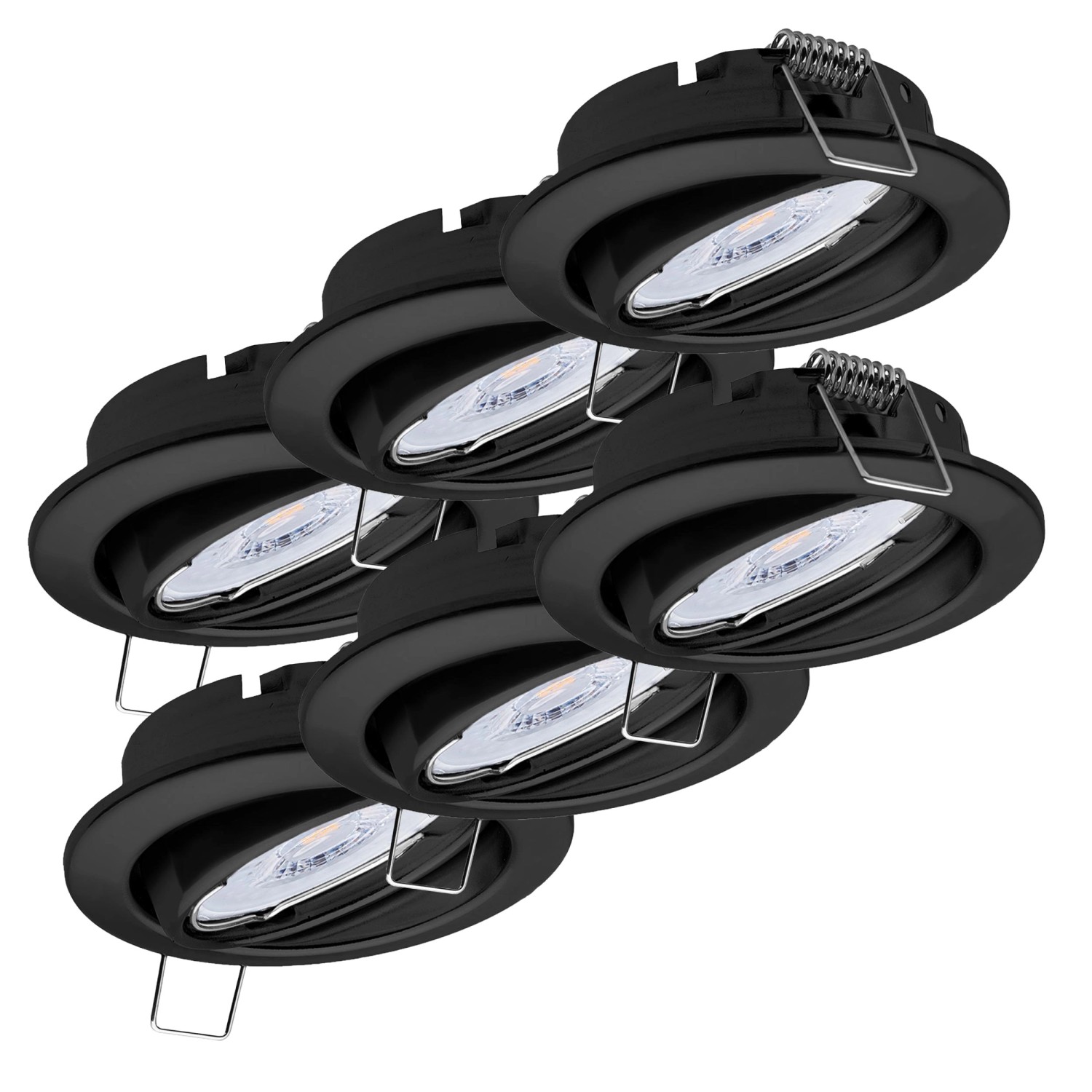 Oktaplex 6er Set Einbauleuchte Dijon Dimmbar inkl. LED Modul Warmweiß 4,9W günstig online kaufen