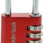 Burg Wächter Zahlenschloss Combi Lock Fun 88 40 Alu, rot, mit 4 Rollen.