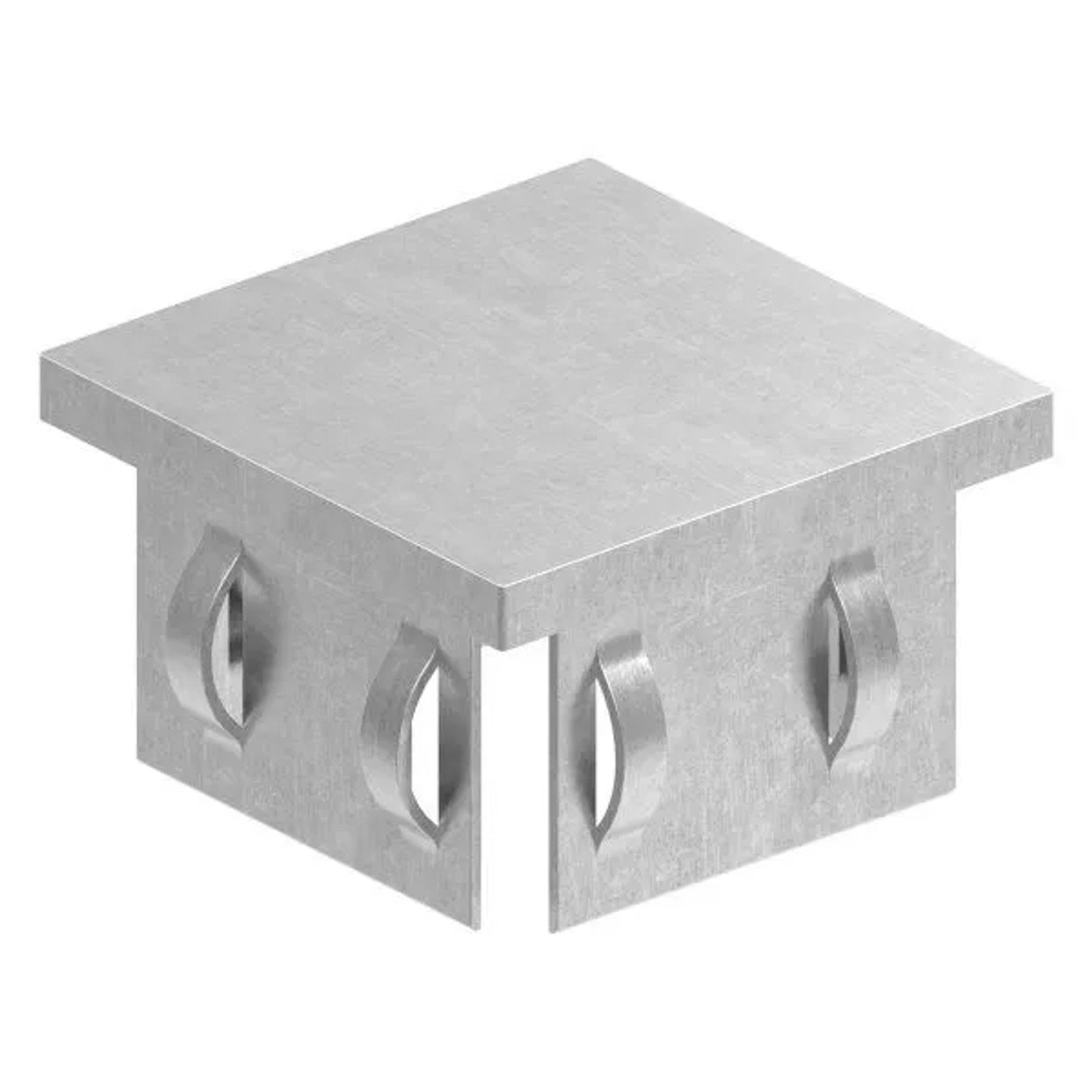 FeNau Stahlstopfen Flach Für Rohr 50x50x2,0-3,0 mm Stahl S235JR Roh