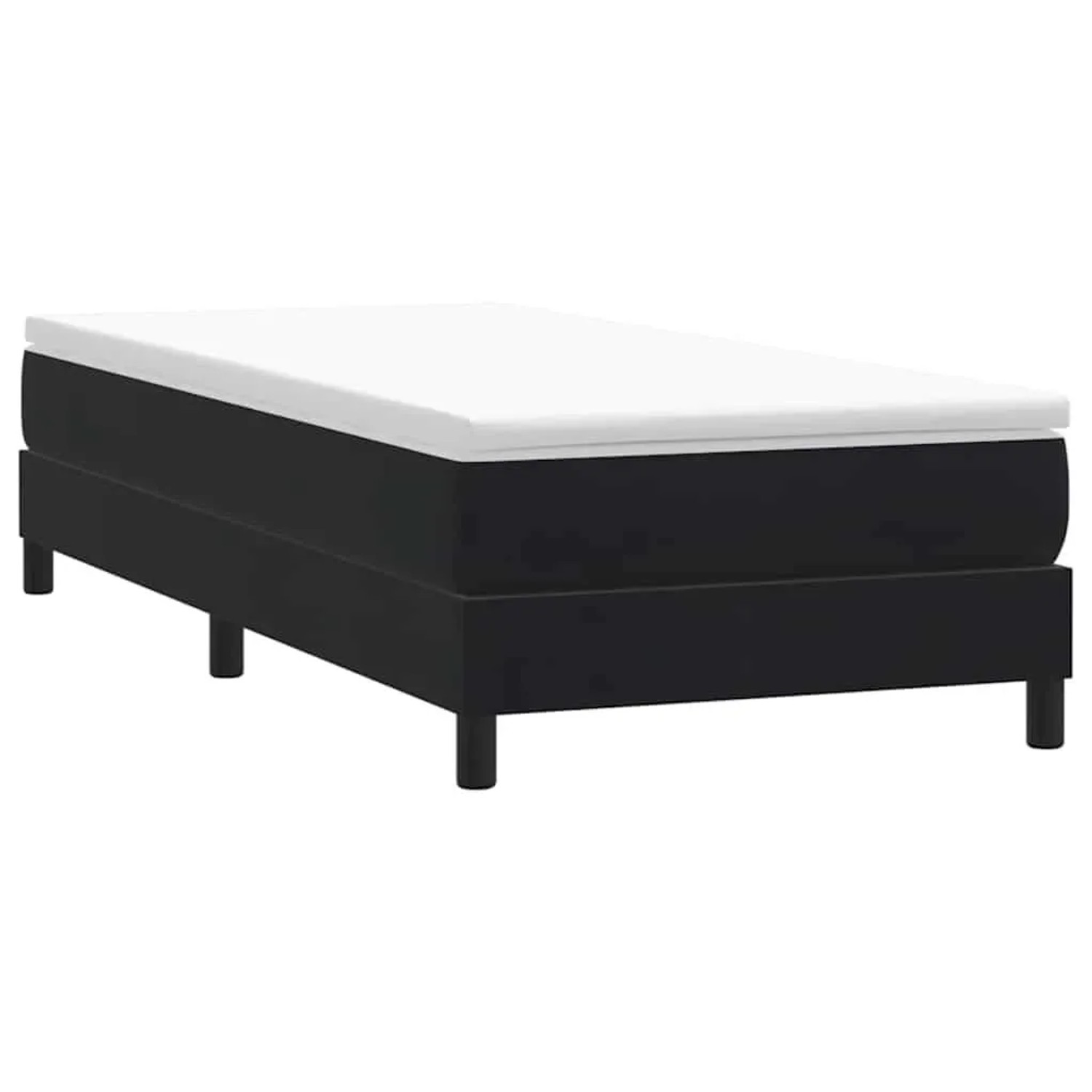 vidaXL Boxspringbett ohne Matratze Schwarz 100x220 cm Samt 3315863 günstig online kaufen
