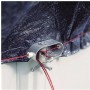 Detailaufnahme: Summer Fun Pool Abdeckplane Extra mit Seilzug und Spannschloss.