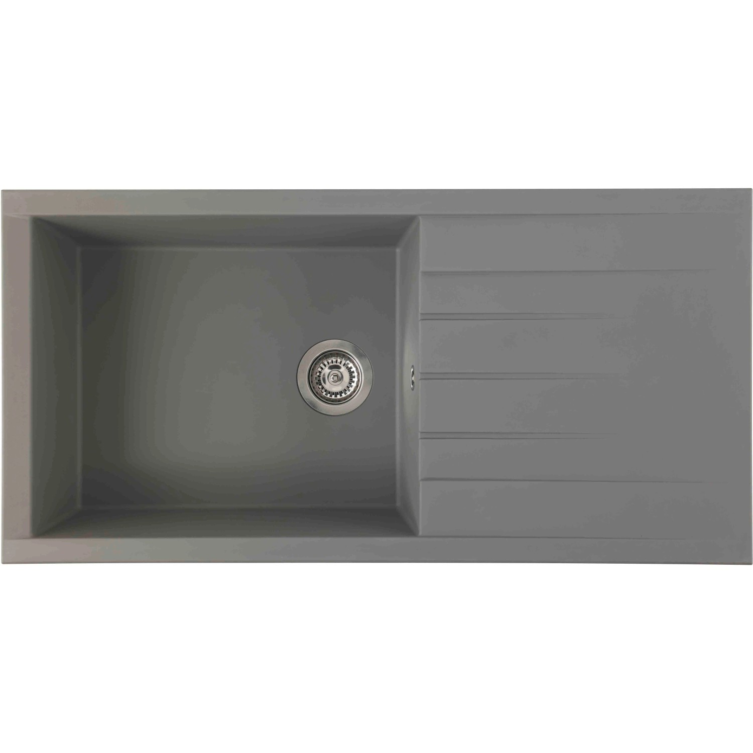 Respekta Einbauspüle Houston 100 cm x 50 cm Betongrau