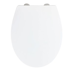 Weißer WC-Sitz Ostuni Easy Close aus Thermoplast, ovale Form, mit Absenkautomatik.