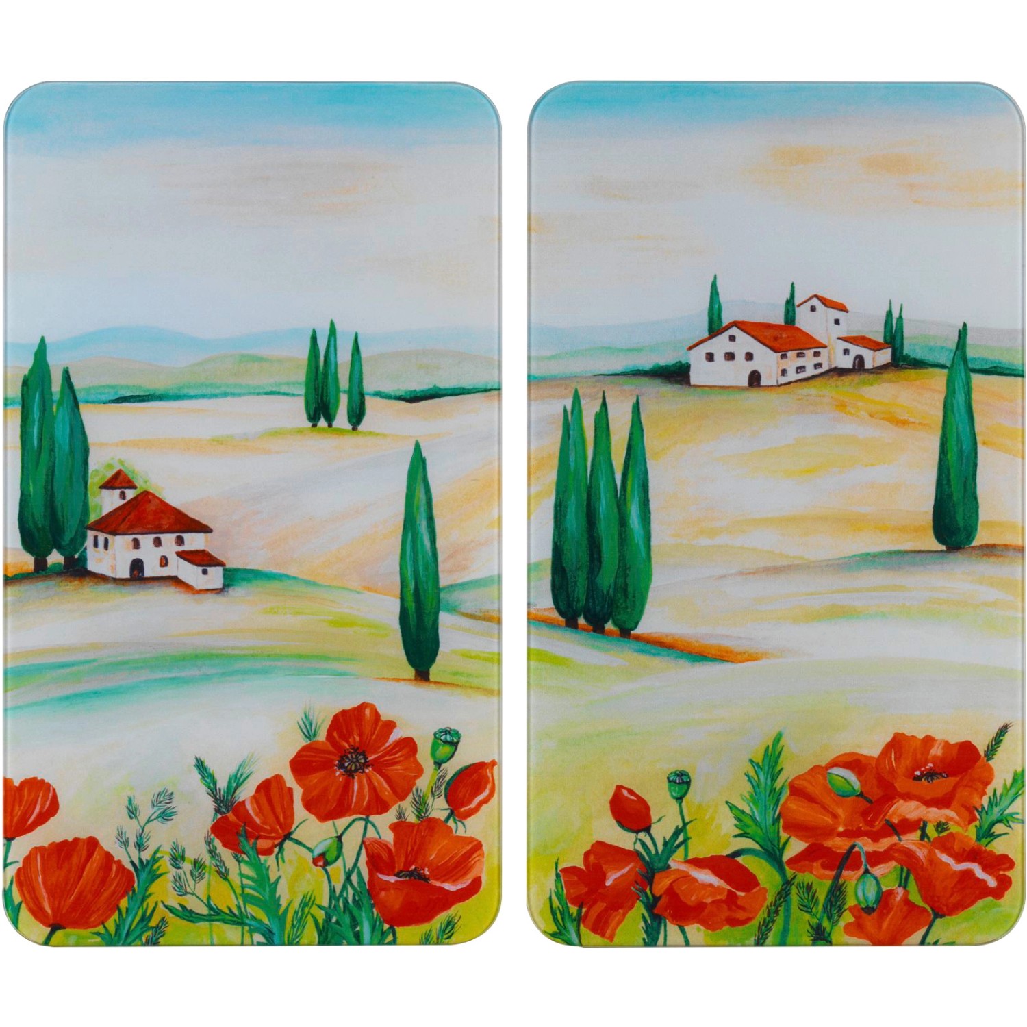 Wenko Herdabdeckplatte Universal Toscana 2er-Set für alle Herdarten