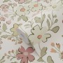 ESTAhome Vliestapete mit Blumenmuster in Terrakotta, Grün und Weiß, 50x900 cm.