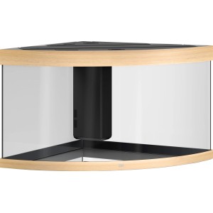 Juwel Trigon LED Aquarium-Set, 350 l, helles Holz, mit gebogener Frontscheibe und Filtersystem.