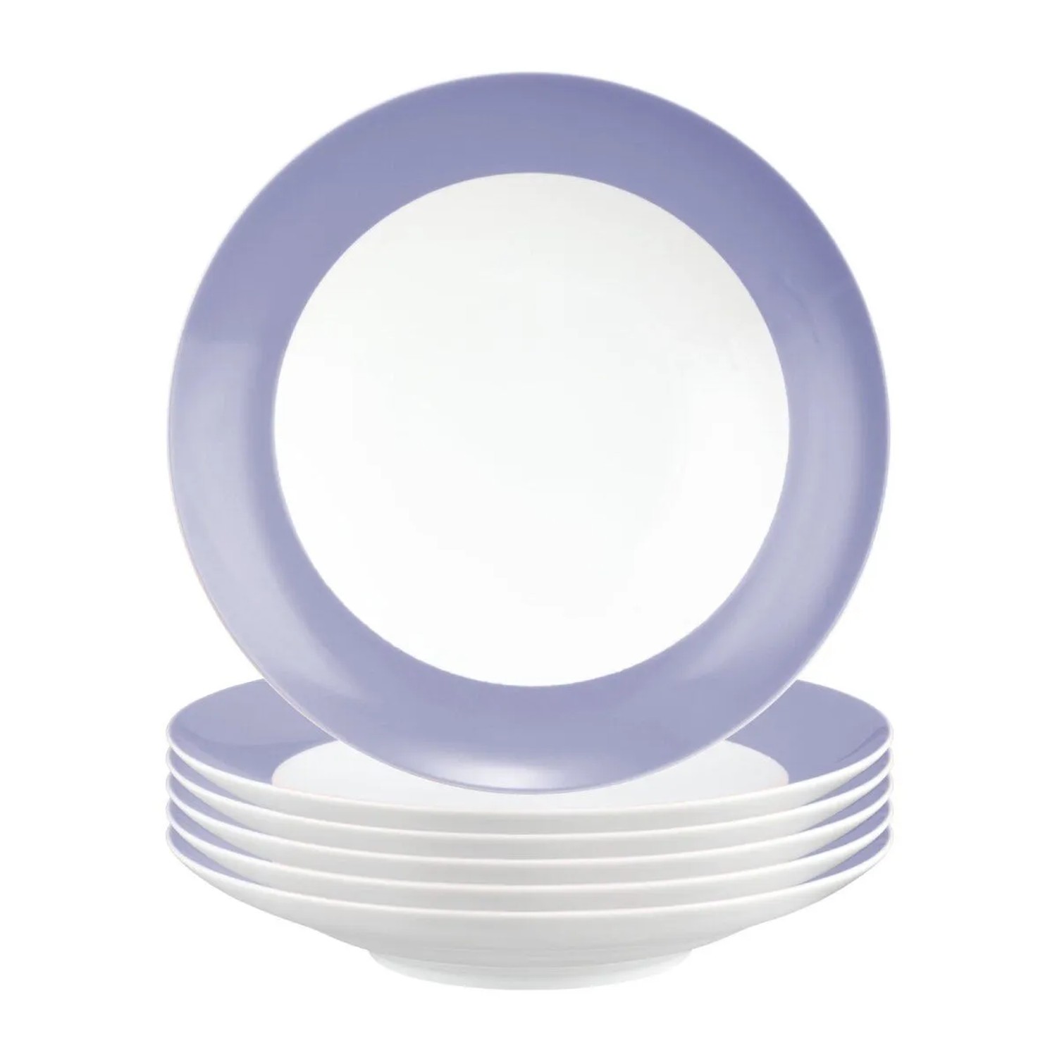 Seltmann Weiden Liberty Pure Colors Suppenteller 23,5 cm 6er Set Grape Purple