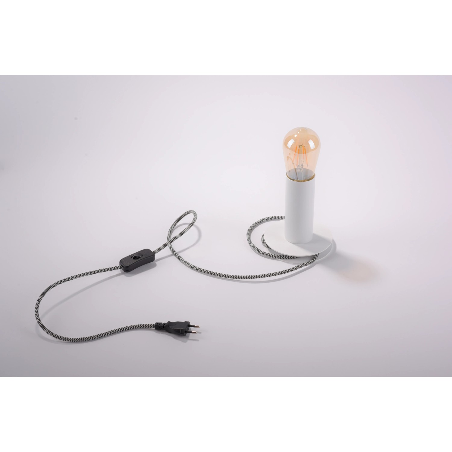 Just Light Tischleuchte Turn me Beton, H 14,1 cm, mit Filament Leuchtmittel