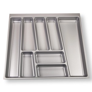 SOTECH ORGA-BOX II Besteckeinsatz 600 mm Höhe 45 mm Silbergrau Für Nobilia Schubladen