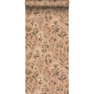 Sanders & Sanders Tapete Feldblumen Terrakottarosa 50 x 900 cm