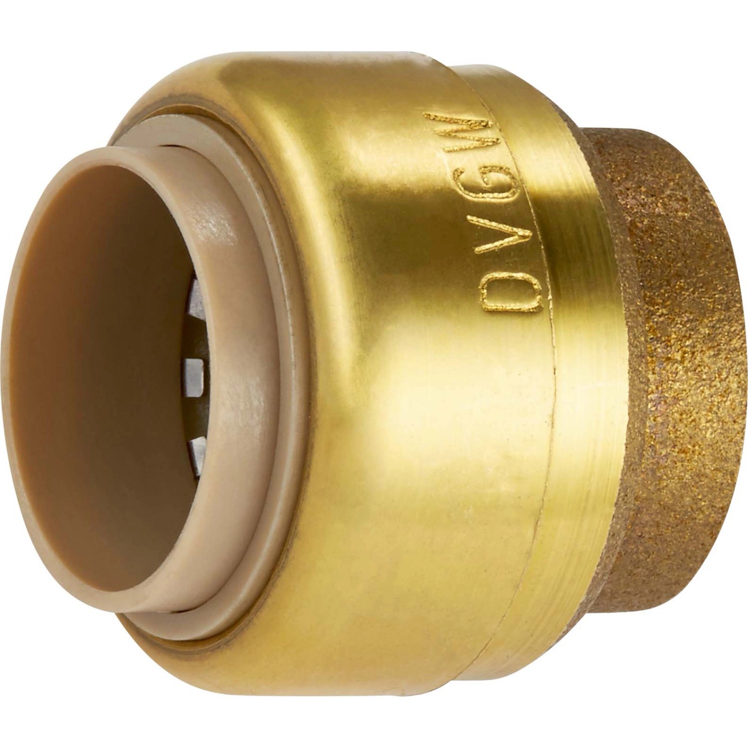 LUX Steck-Kappe Ø 18 mm aus Messing für Steckfittings zum Verschließen von Anschlüssen.