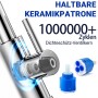 AICA Säulenbrause-Wasserhahn Chrom Zwei Wasserauslassmodi Küche Mischbatterie Ausziehbar 360° Drehbar Einhand-Spültischarmatur Bad Küchenarmatur_7