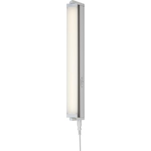 Silberne LED Unterbauleuchte (8W) mit Schalter und Kabel für Küche & Werkstatt.