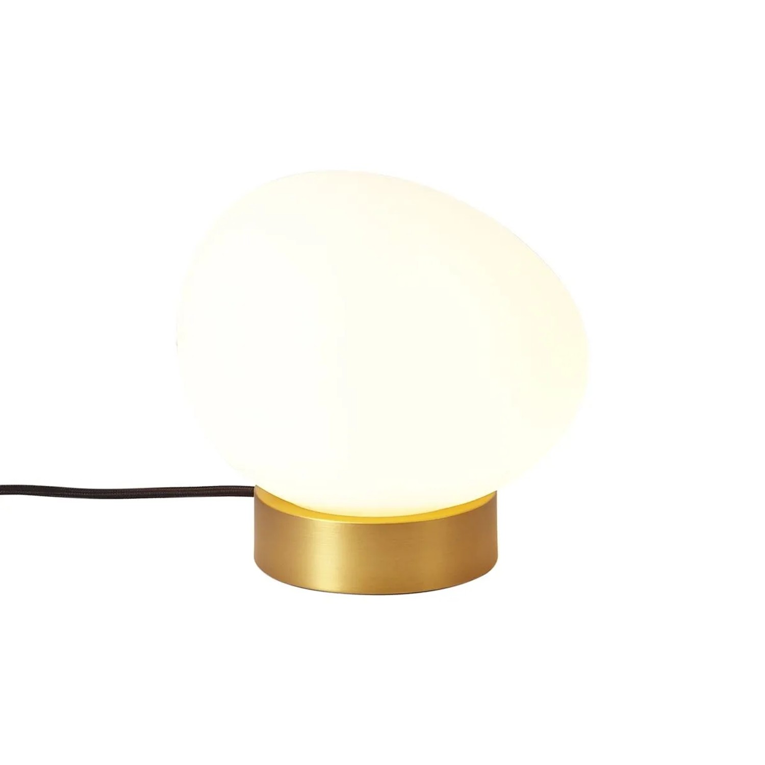 QAZQA Design-Tischleuchte Messing mit Opalglas Sally