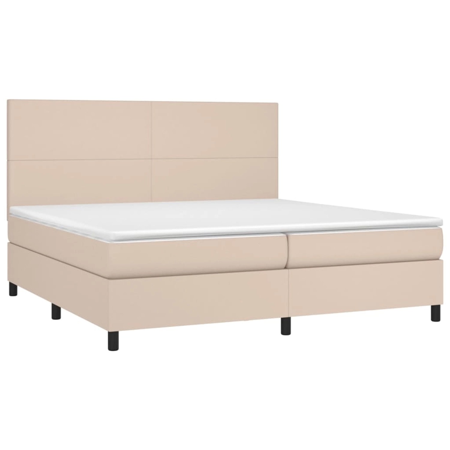 vidaXL Boxspringbett mit Matratze & LED Cappuccino-Braun 200x200cm 3135848 günstig online kaufen