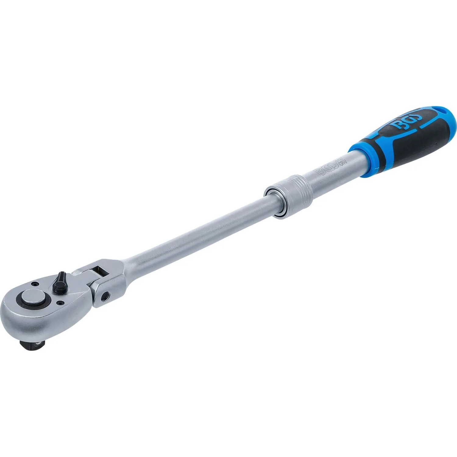 BGS Umschaltknarre Ausziehbar Abwinkelbar Abtrieb Außenvierkant 12 5 Mm  1 2 Zoll  350 490 Mm 25127