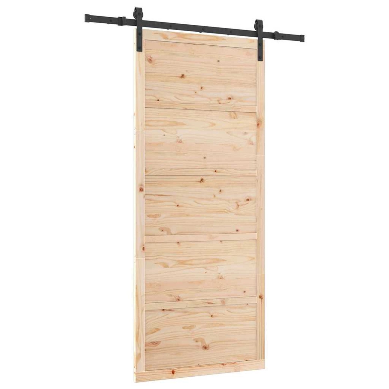 vidaXL Schiebetür Braun 80 x 208 cm Massivholz Kiefer 3381185 günstig online kaufen