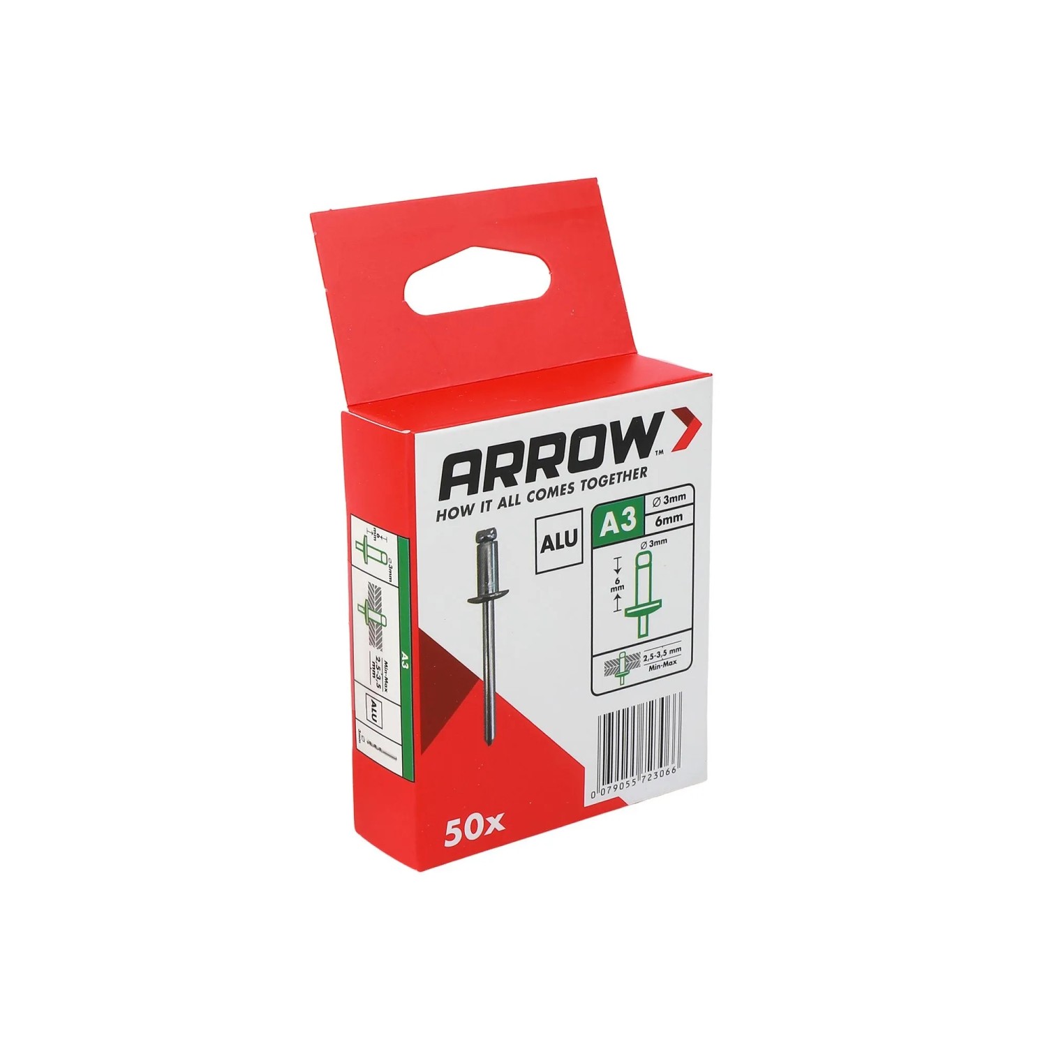 Arrow Blindniete RA Alu Ø 3 mm x 6 mm 50 Stück