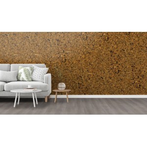 Granorte Korkwand Decodalle Country Black Wandfliesen mit natürlicher Korktextur in modernem Wohnzimmer.