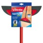 Vileda Superfeger Classic Zimmerbesen mit Teleskopstiel für glatte Böden, rot.