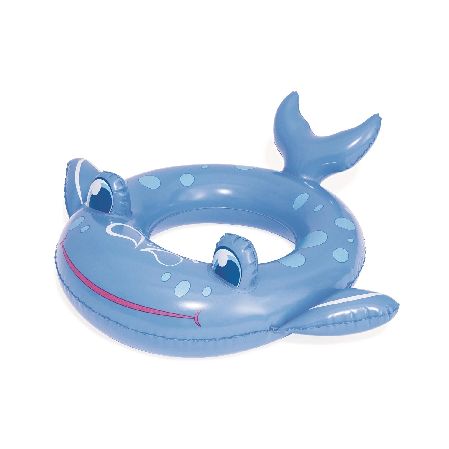 Blauer Bestway Schwimmring im Tierdesign mit Wal-Motiv für Kinder.
