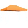 Orangefarbenes, faltbares Partyzelt von vidaXL mit blauem Gestell.