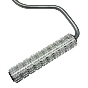 DD Composite Langrillen Entlüftungsroller mit V-Kerben, 21x100mm, aus Aluminium.