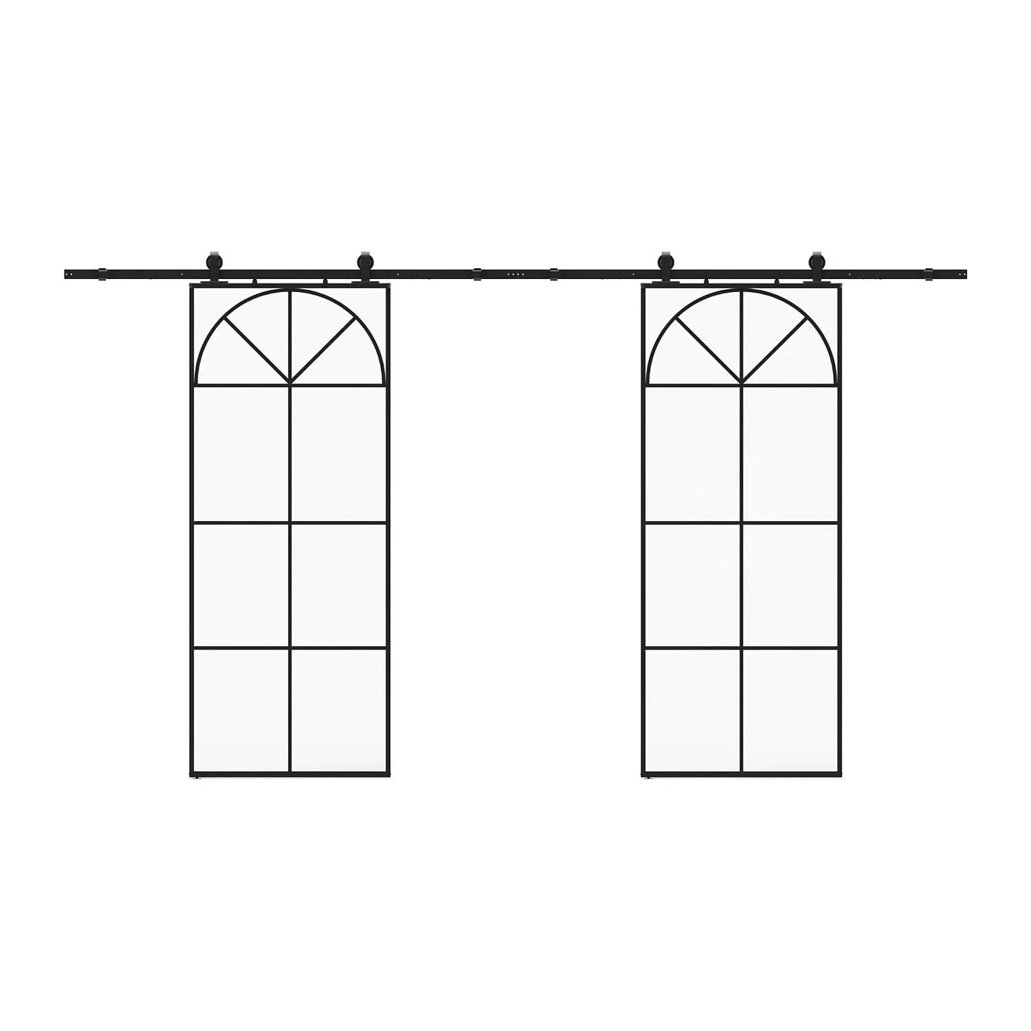 Vente-unique Schiebetür Vigelo Schwarz 83 cm