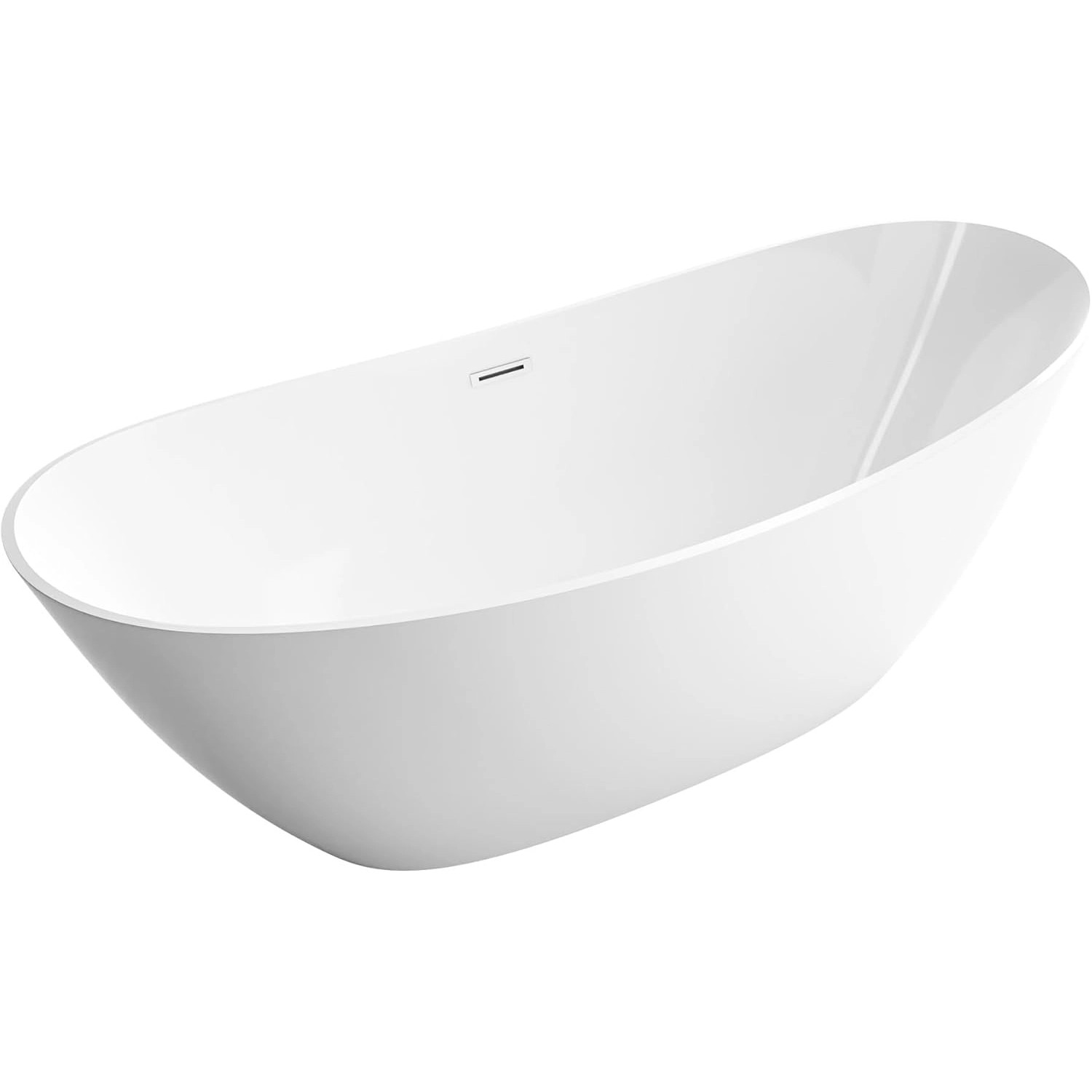 Bernstein Freistehende Badewanne BELLAGIO 2.0 Acryl Weiß Glänzend 170x78cm