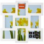 Weißer Multi-Bilderrahmen für 9 Fotos (10x15 cm), ideal für Collagen und individuelle Wandgestaltung.