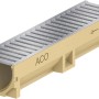 ACO Rinne Self-Standardline, 50 cm, mit Stegrost aus verzinktem Stahl. Entwässerungsrinne für Hof und Garten.