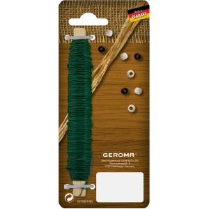Grüner Wickeldraht (Ø 0,65 mm) auf Holzspule für Weihnachtsdeko und Bastelarbeiten.