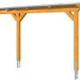 Skan Holz Carport Vogtland, Eiche hell, mit Doppelstegplatten und drei stabilen Pfosten.