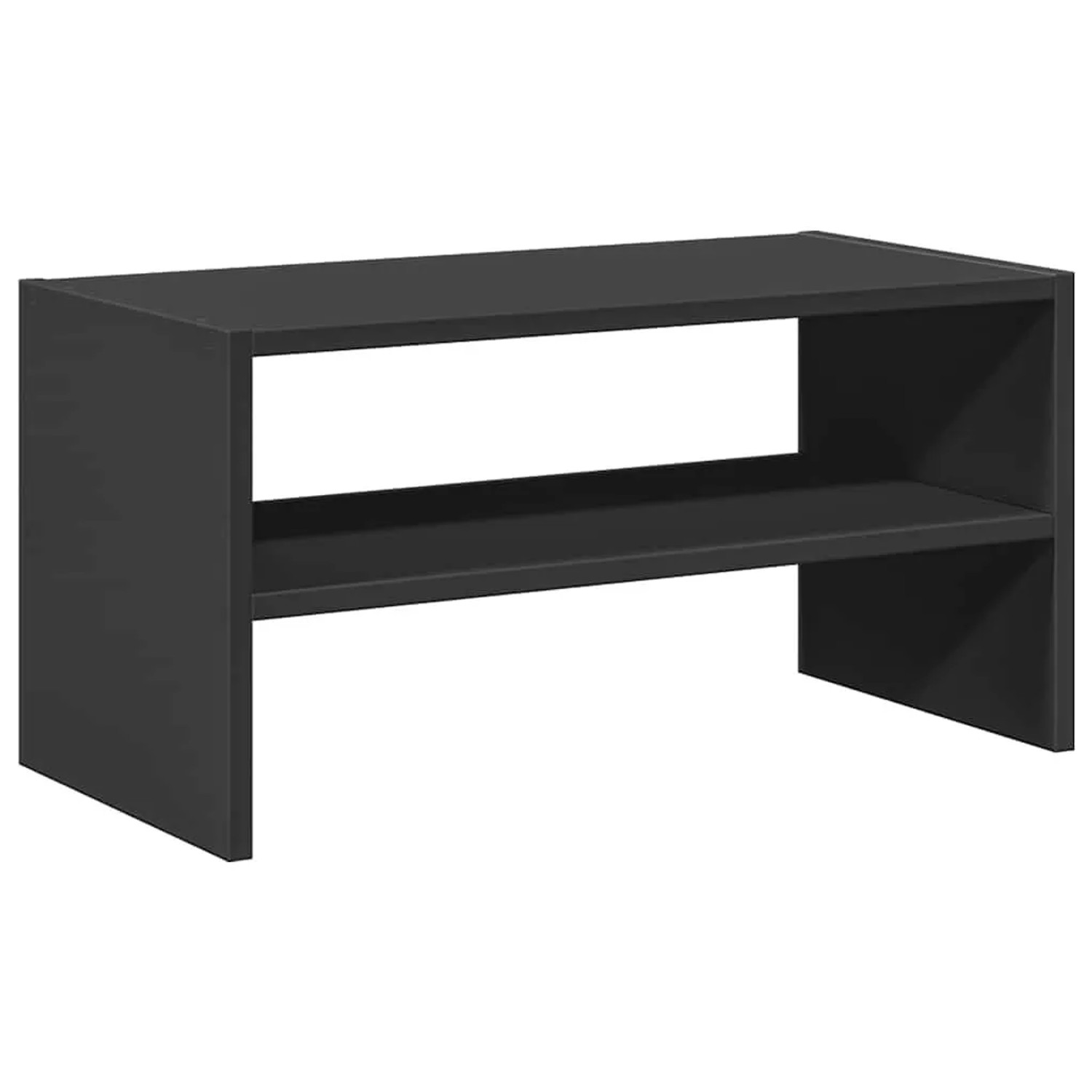 vidaXL Schuhregal Stapelbar Schwarze Eiche 60x30x30,5 cm 858859