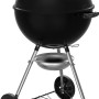 Schwarzer Weber Holzkohle Kugelgrill Original Kettle E-5710 mit Deckelthermometer und One-Touch System.