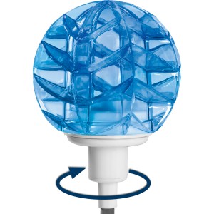 LED-Solarspieß Termoli mit blauem Dekoelement, drehbar, für den Garten.