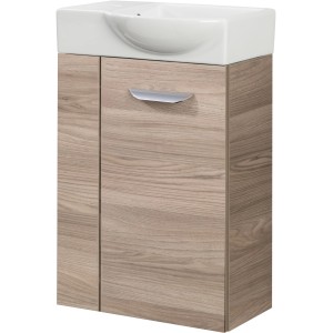 Fackelmann Waschbeckenunterschrank SBC Steinesche, 44 cm breit, mit Waschbecken.