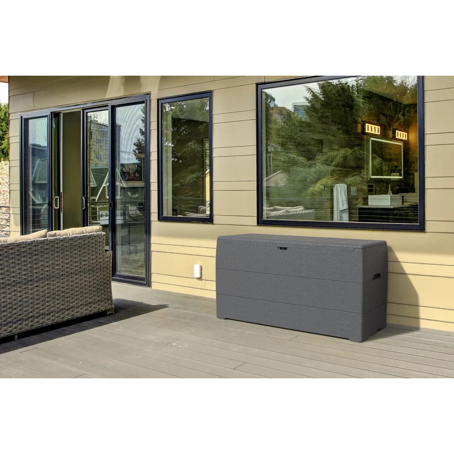 Duramax Durabox 270 l Universalbox in Anthrazit für Garten und Terrasse.