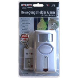 Bewegungsmelder-Alarm mit Fernbedienung im Blister, Alarmanlage für Innenräume.