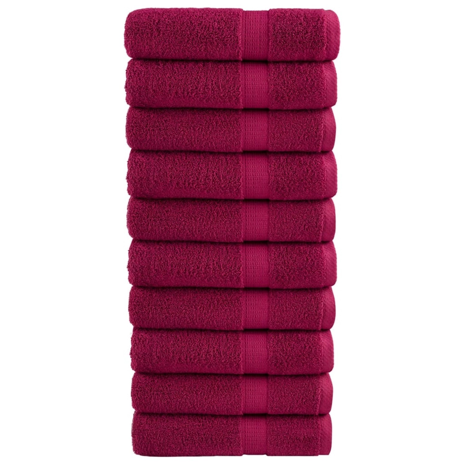 vidaXL Premium-Duschtücher 10 Stk Bordeaux 70x140cm 600g/m2 Baumwolle