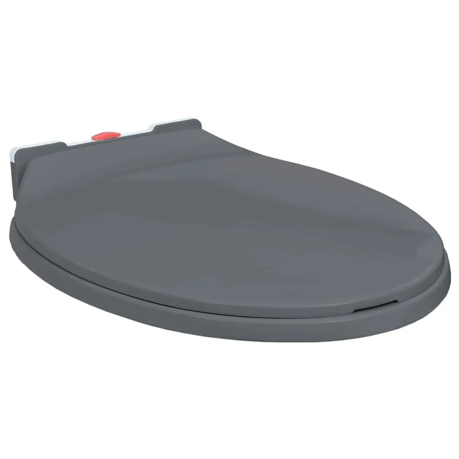 vidaXL Toilettensitz mit Absenkautomatik Quick-Release Grau Oval 145817