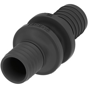 Teceflex Kupplung 25mm, dunkelgrau, aus PPSU-Kunststoff für Gewindefittings.