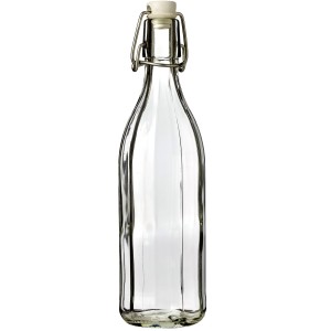 Leere Glasflasche mit Bügelverschluss, 500 ml, für Öl und Essig.