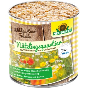 Neudorff Wildgärtner Freude Nützlingsquartier für Wildbienen und Grabwespen in Metalldose.